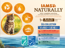 IAMS Naturally Maaltijdzakje Adult Vis Selectie Multipack – Nat Kattenvoer – 12 x 85 g