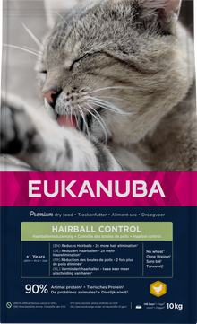 Eukanuba Adult Haarbalcontrole Kip – Droog Kattenvoer – 10 kg