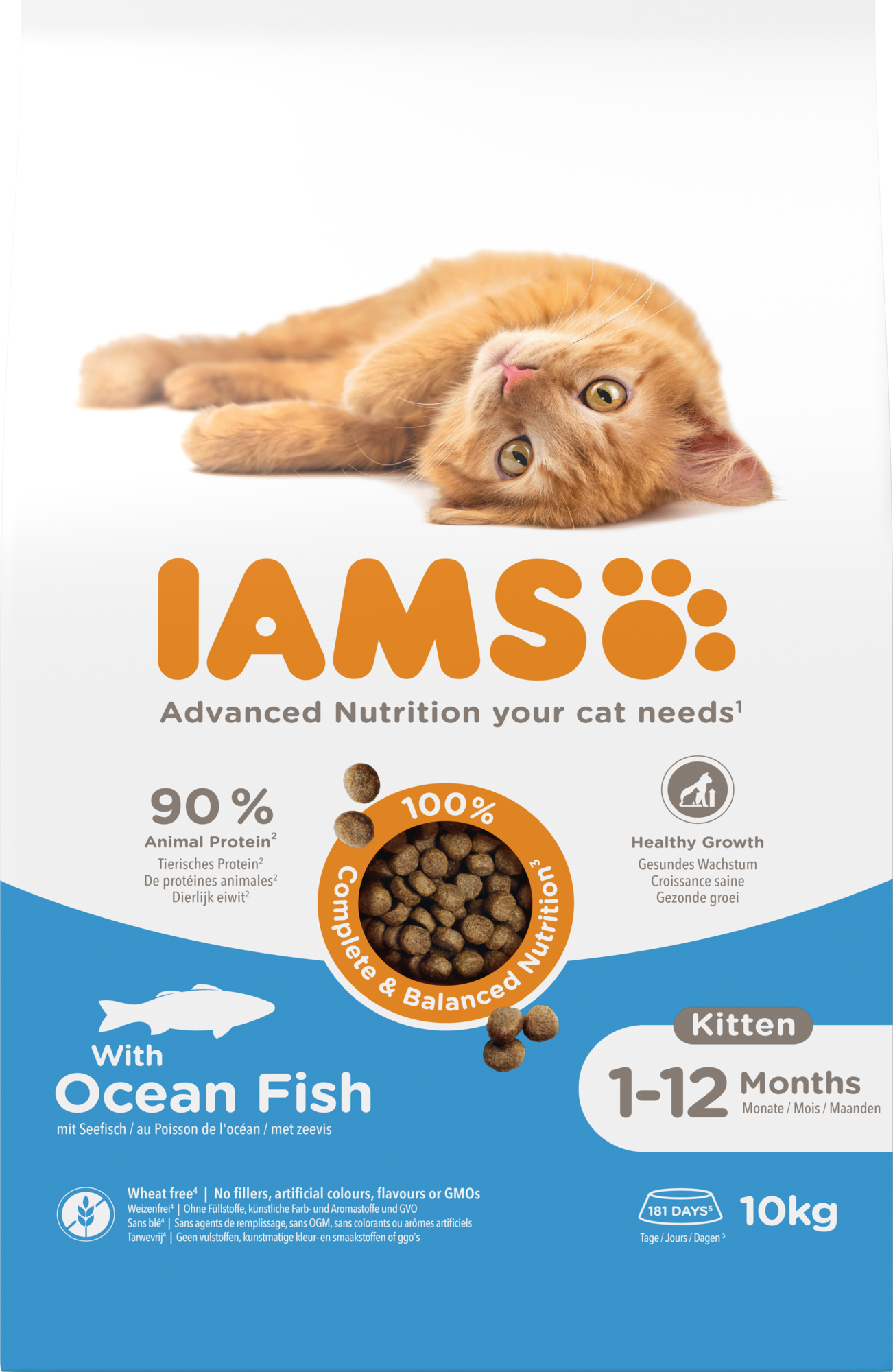 IAMS Kitten Oceaanvis – Droog Kattenvoer – 10 kg