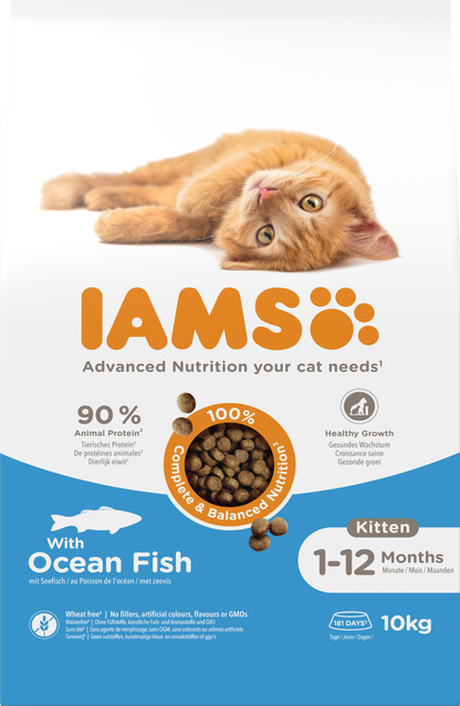 IAMS Kitten Oceaanvis droog kattenvoer 10 kg