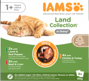 IAMS Delights Maaltijdzakje Adult Vlees Saus Multipack – Nat Kattenvoer – 8 x 85 g