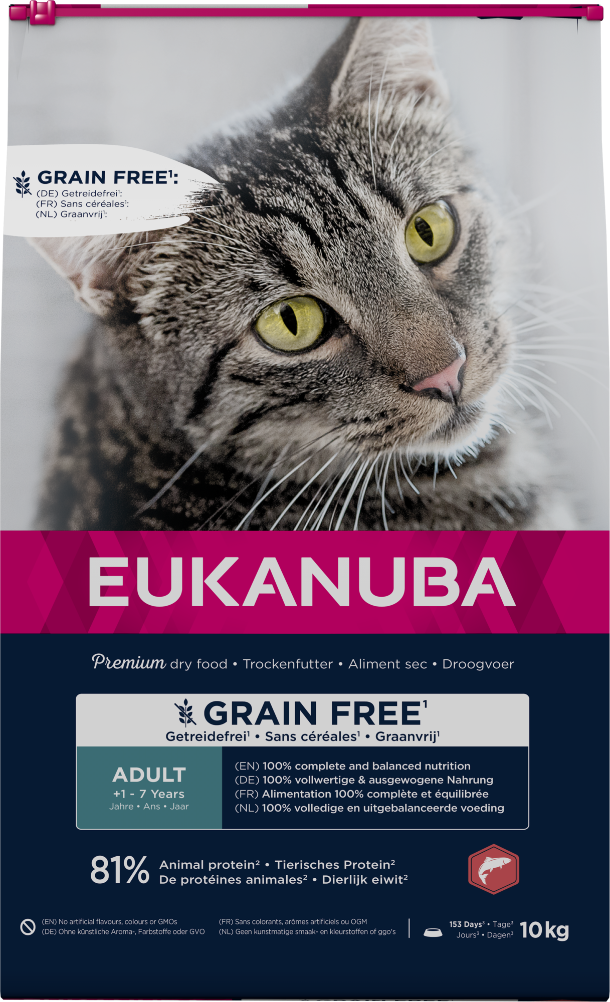 Eukanuba Adult Graanvrij Zalm – Droog Kattenvoer – 10 kg