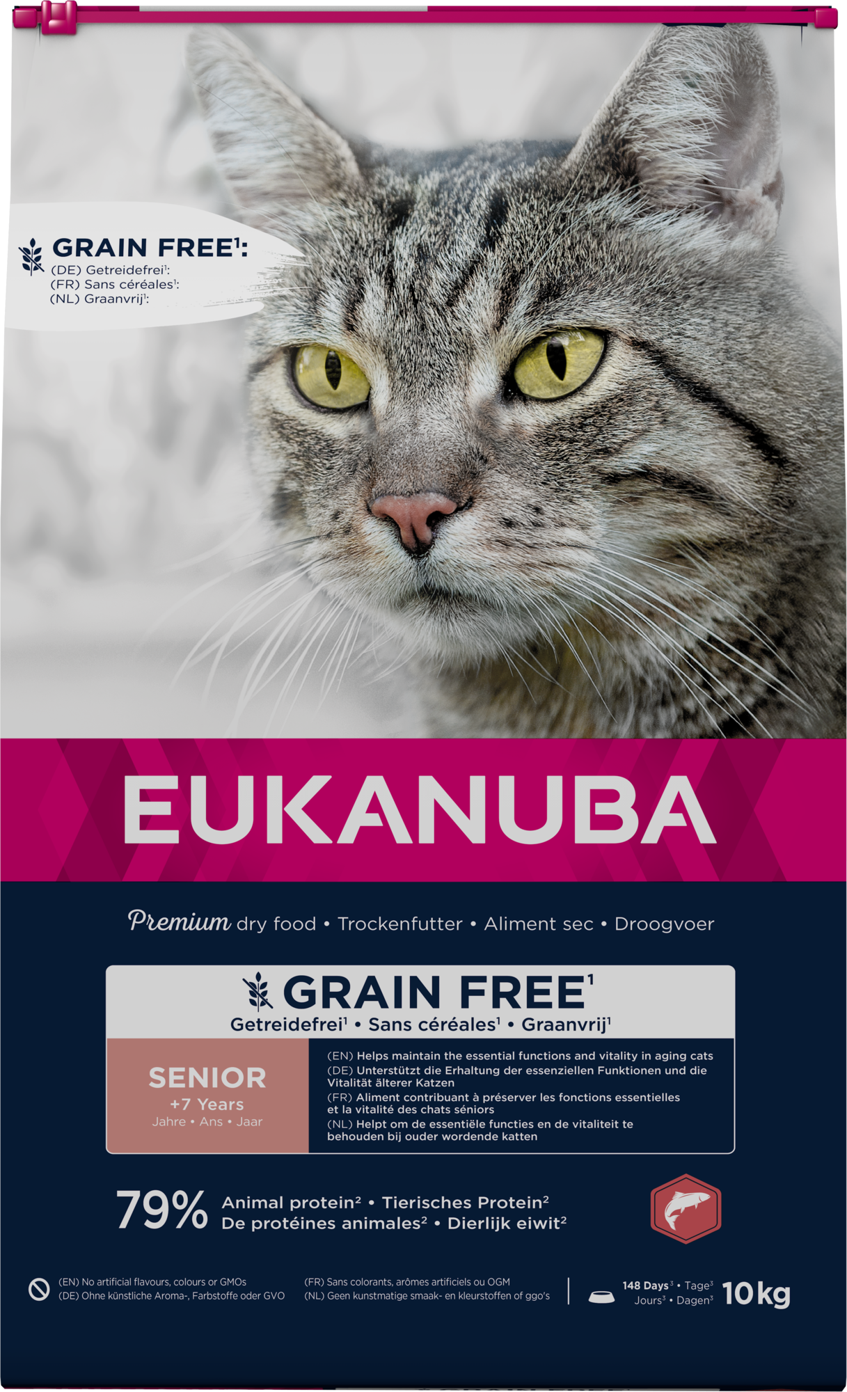 Eukanuba Senior Graanvrij Zalm – Droog Kattenvoer – 10 kg