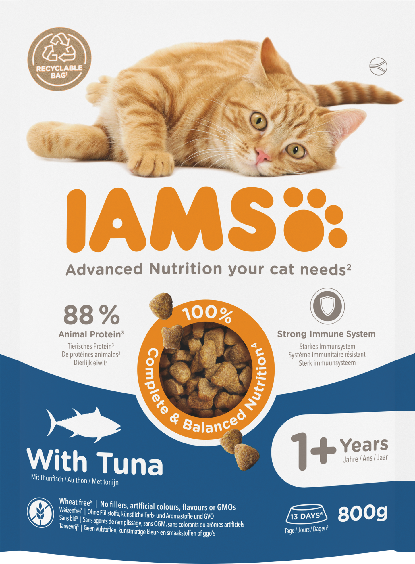 IAMS Adult Tonijn – Droog Kattenvoer – 800 g