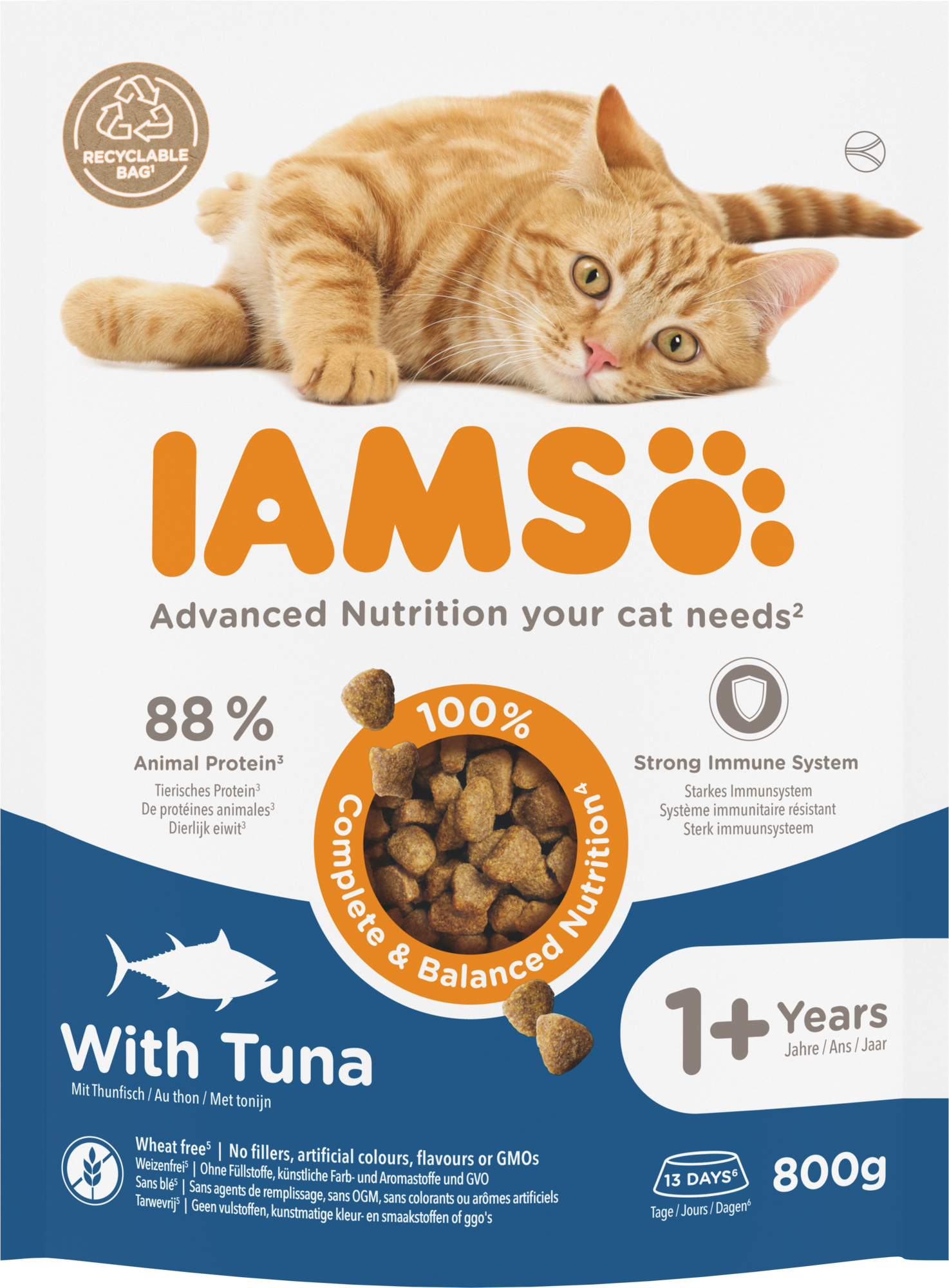IAMS Adult Tonijn – Droog Kattenvoer – 800 g