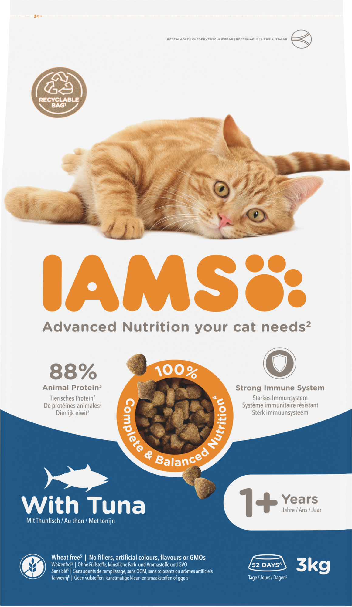 IAMS Adult Tonijn – Droog Kattenvoer – 3 kg