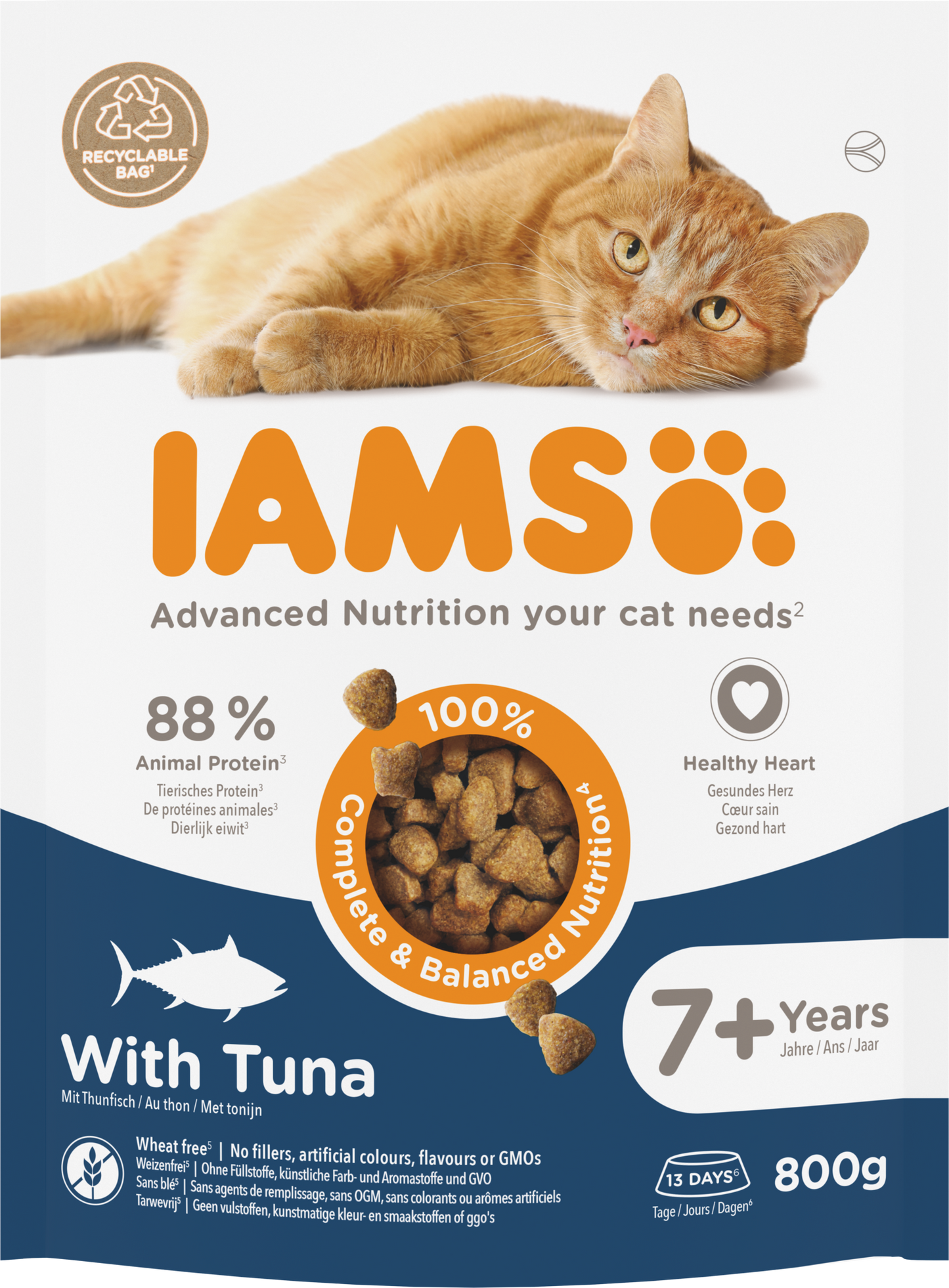 IAMS Senior 7+ Tonijn – Droog Kattenvoer – 800 g