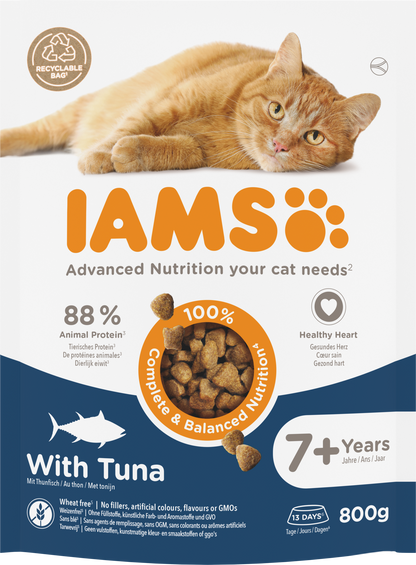 IAMS Senior 7+ Tonijn – Droog Kattenvoer – 800 g