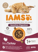 IAMS Adult Gevoelige Spijsvertering Kalkoen – Droog Kattenvoer – 800 g