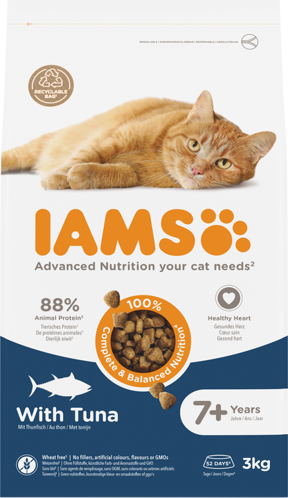 IAMS Senior 7+ Tonijn droog kattenvoer 3 kg