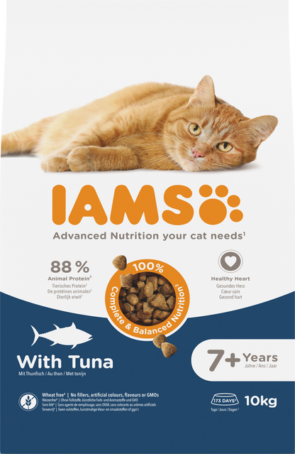 IAMS Senior 7+ Tonijn droog kattenvoer 10 kg