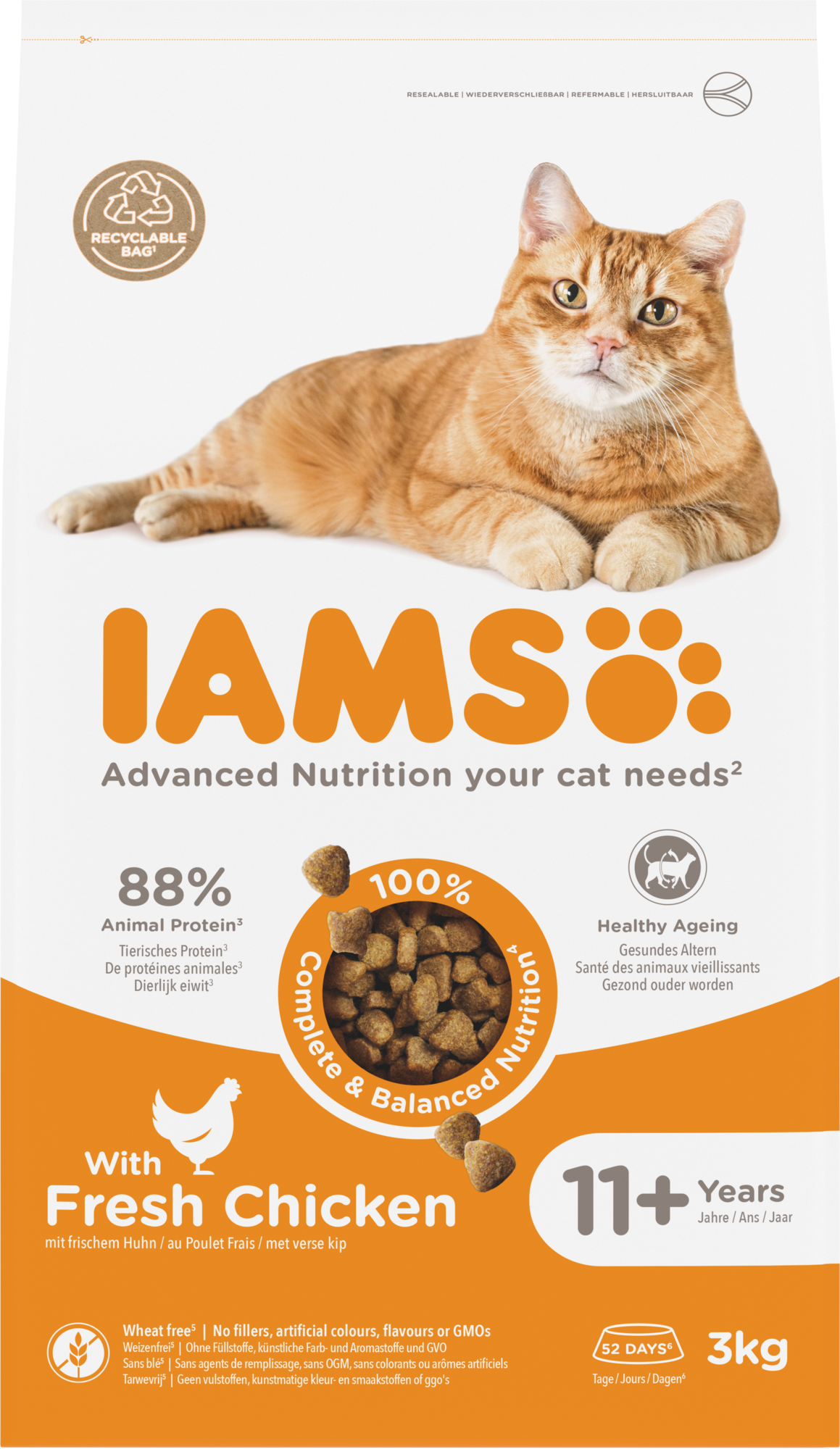 IAMS Senior 11+ Kip – Droog Kattenvoer – 3 kg