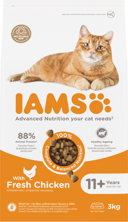 IAMS Senior 11+ Kip droog kattenvoer 3 kg