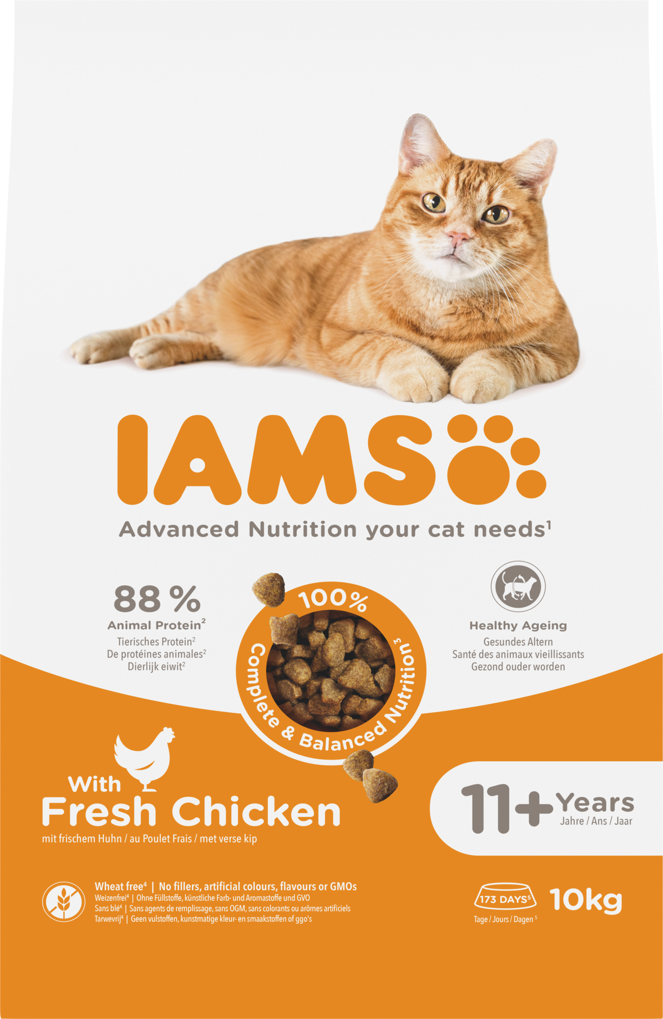 IAMS Senior 11+ Kip – Droog Kattenvoer – 10 kg