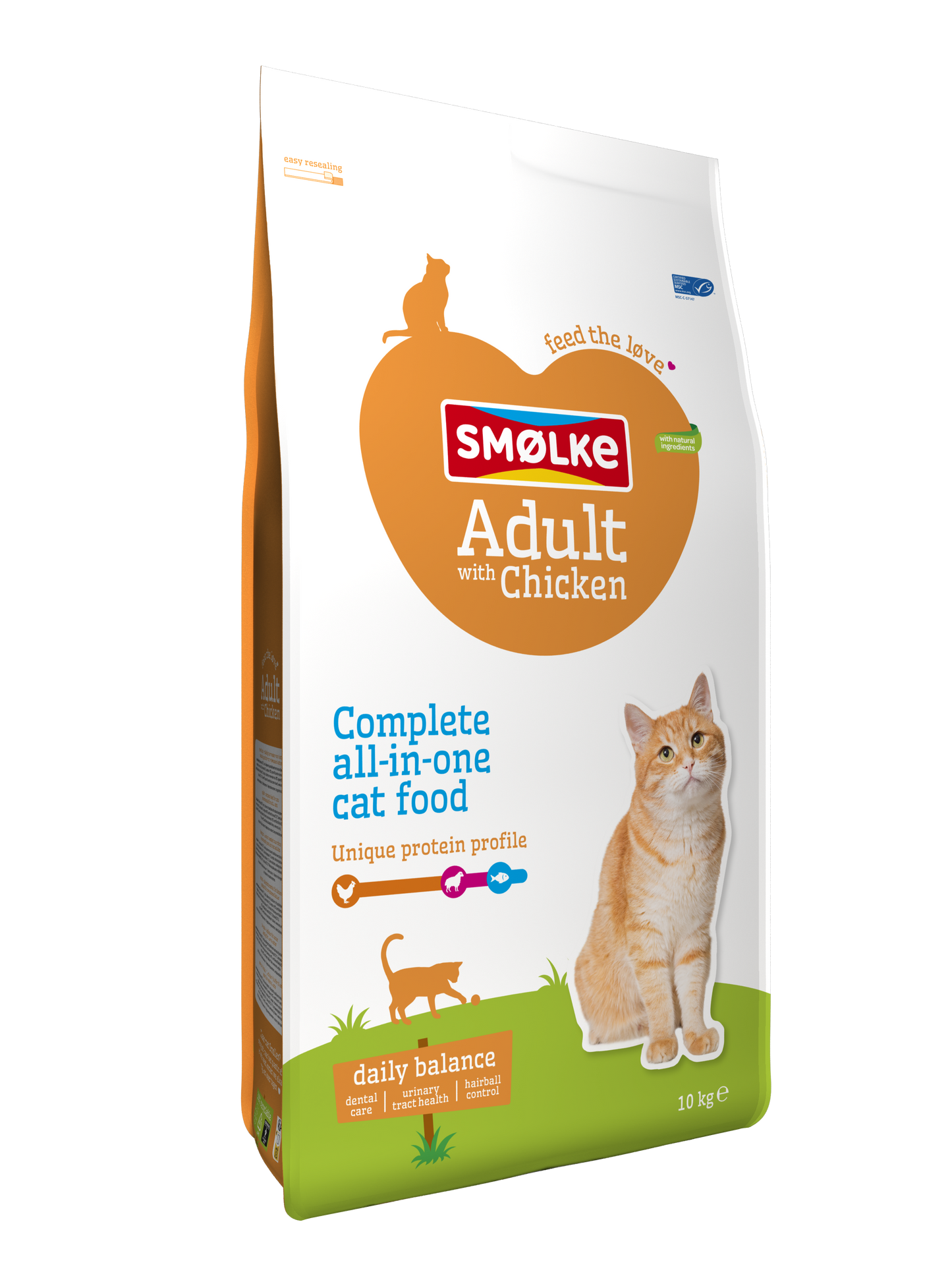 Smølke Kip & Rijst voor Volwassen Katten – Droog Kattenvoer – 10 kg