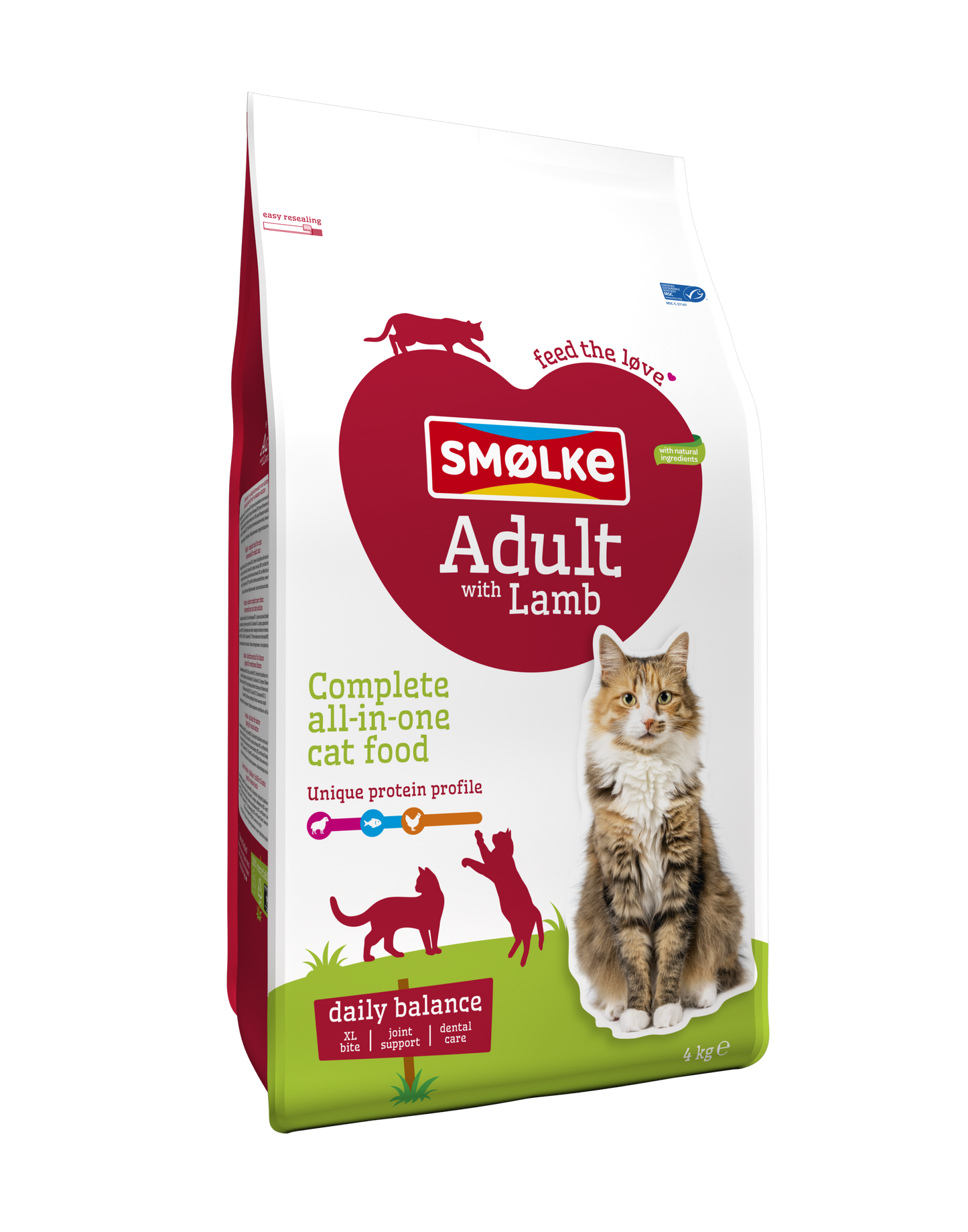 Smølke Lam voor Volwassen Katten – Droog Kattenvoer – 4 kg