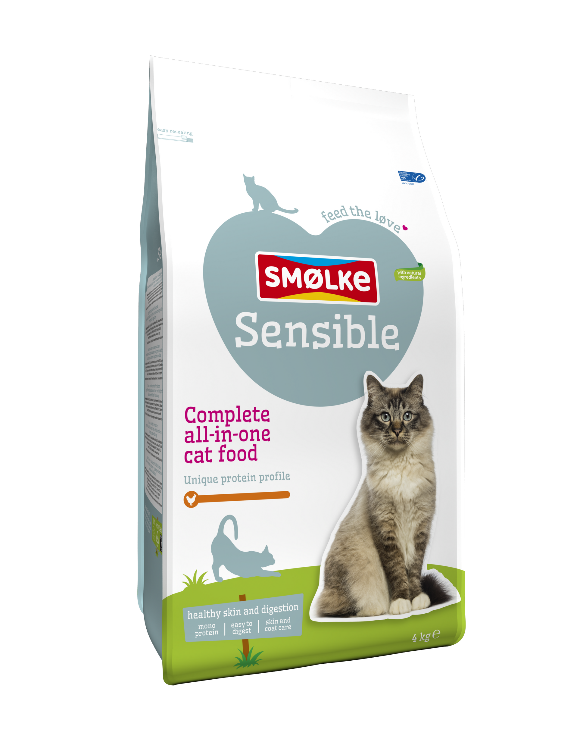 Smølke Sensitive voor Gevoelige Katten – Droog Kattenvoer – 4 kg