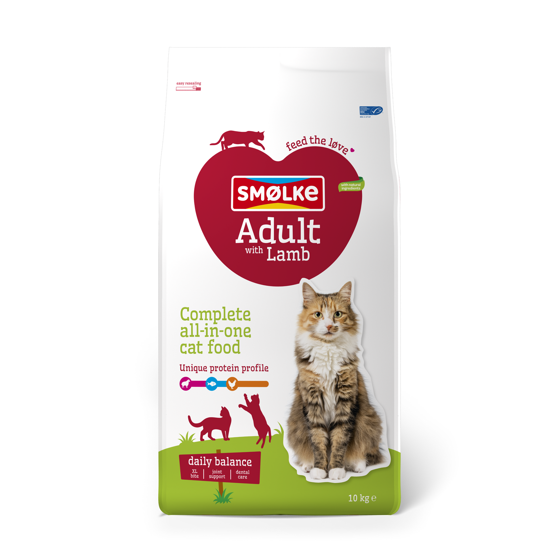 Smølke Lam voor Volwassen Katten – Droog Kattenvoer – 10 kg