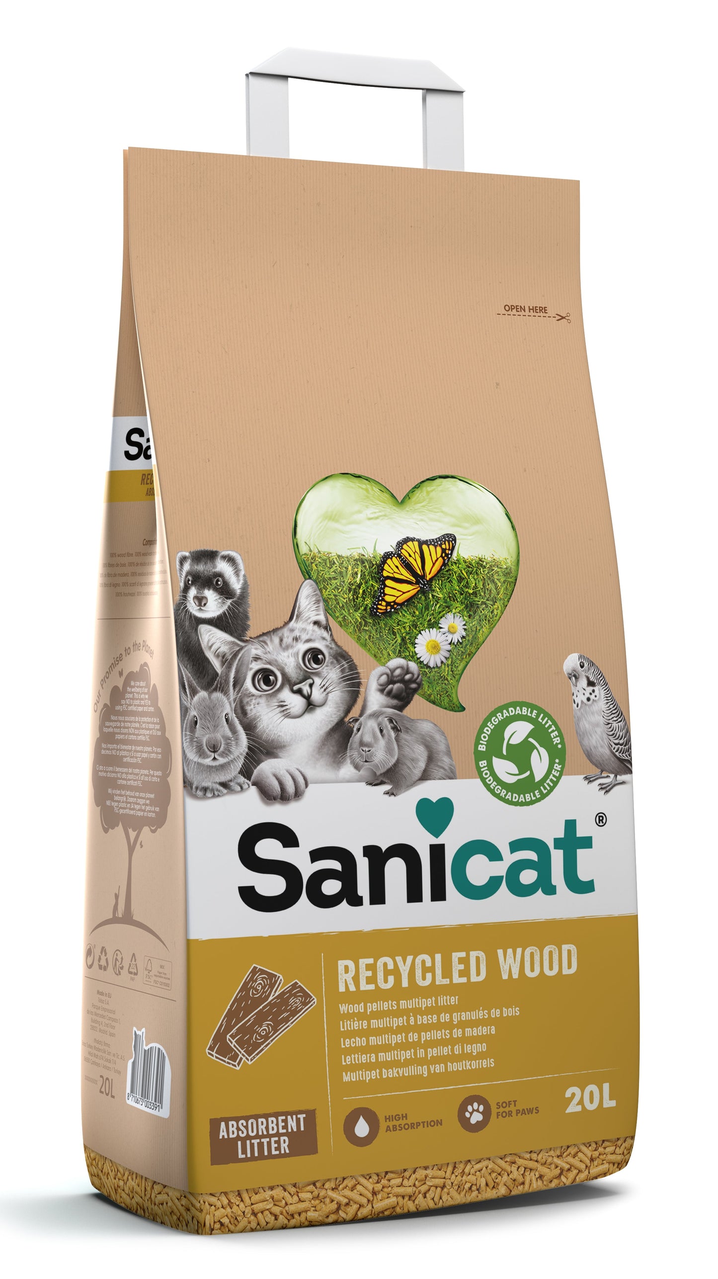 Sanicat gerecyclede houtpellets – 20 L