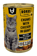 Rokus Chunks voor Volwassen Katten Kip – Natvoer – 415 g