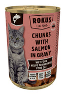 Rokus Chunks voor Volwassen Katten Zalm – Natvoer – 415 g