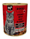 Rokus Chunks voor Volwassen Katten Rund – Natvoer – 810 g