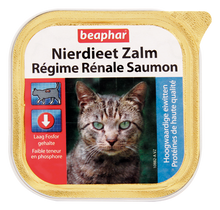 Beaphar Nierdieet Kat Zalm nat kattenvoer 100 g verpakking voorkant