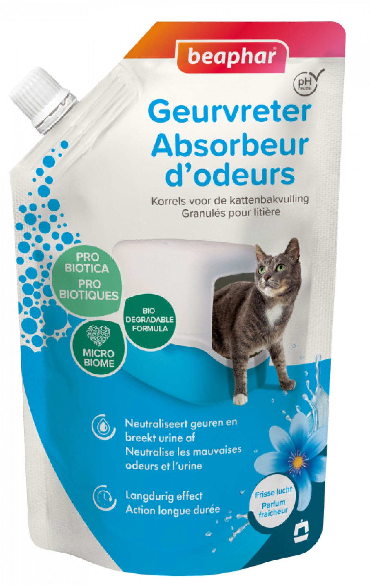 Beaphar Geurvreter 400gr – kattenbakreiniger voor geurcontrole en hygiëne