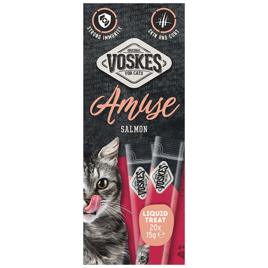 Voskes Liquid Treat Zalm – 20 × 15 g