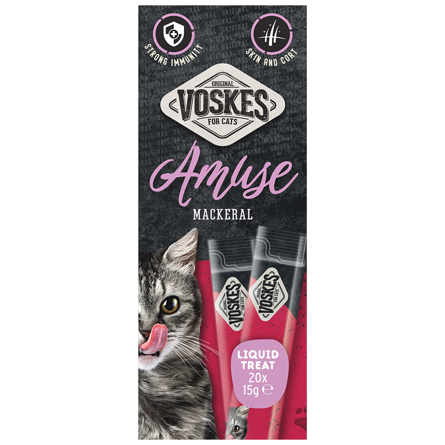 Voskes Liquid Treat Makreel – 20 × 15 g