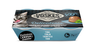 Voskes Jelly Cups Tonijn – 6 × 25 g
