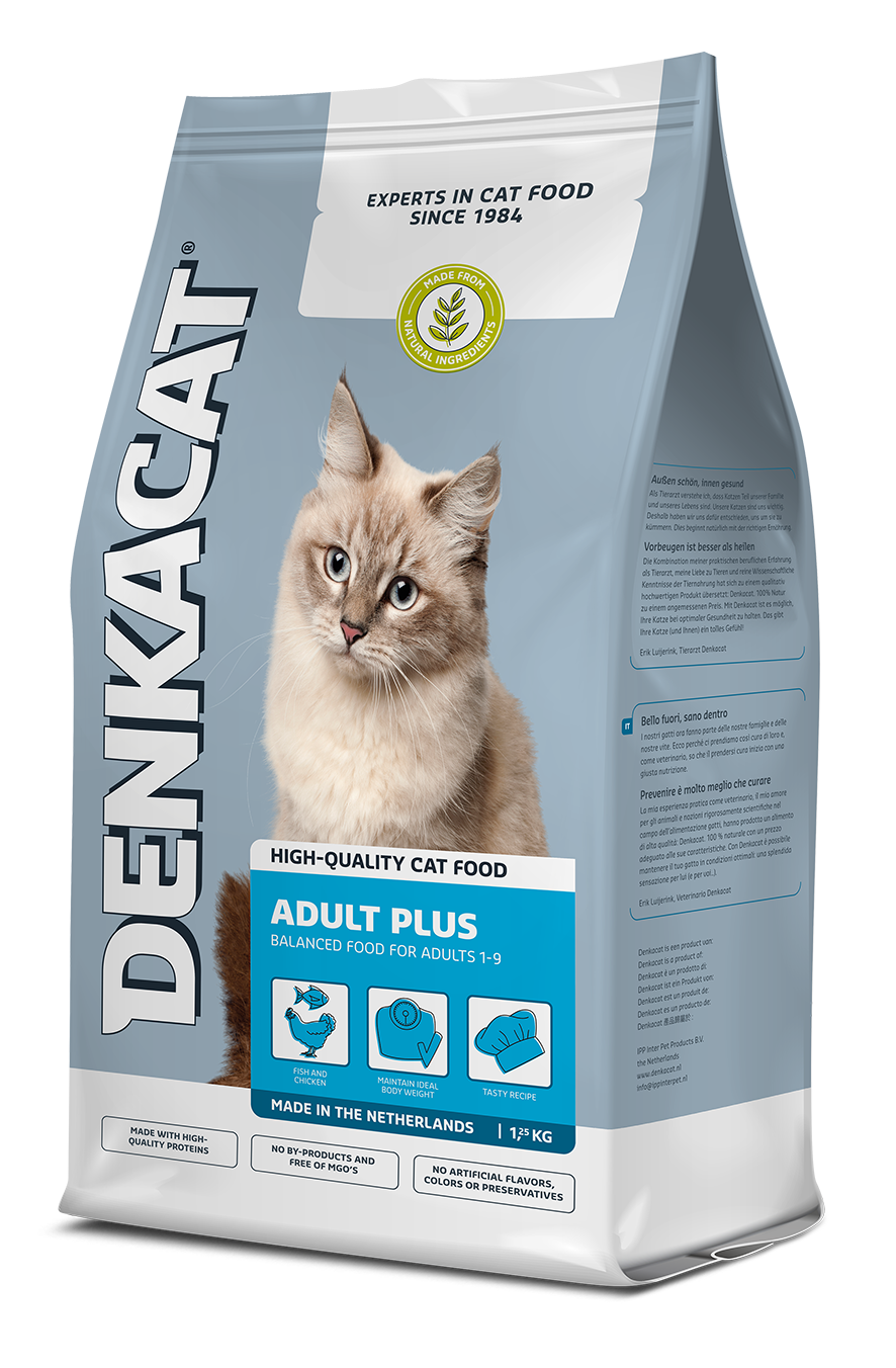 Denkacat Adult Plus – Droog Kattenvoer – 1,25 kg