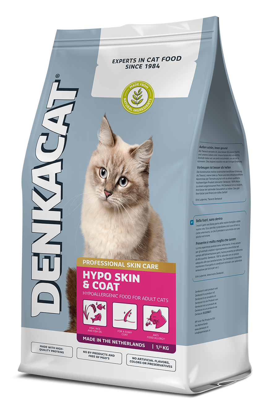 Denkacat Hypo Huid & Vacht – Droog Kattenvoer – 1,25 kg