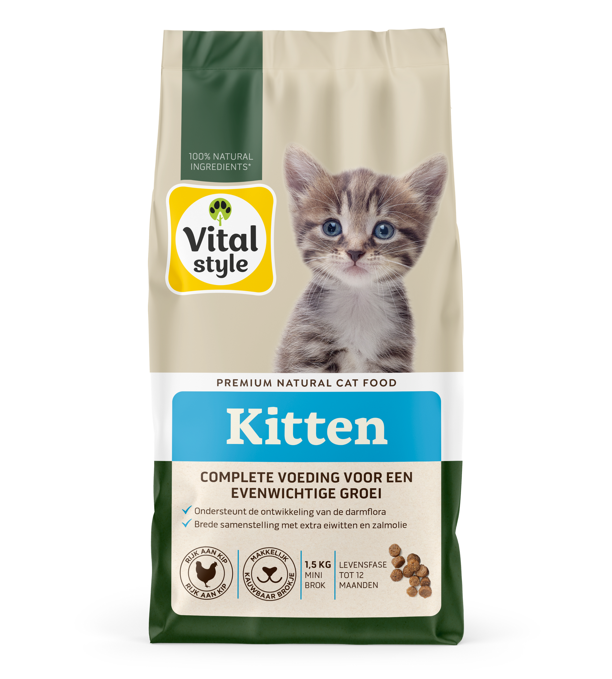VITALstyle Kitten – Droog Kattenvoer – 1,5 kg