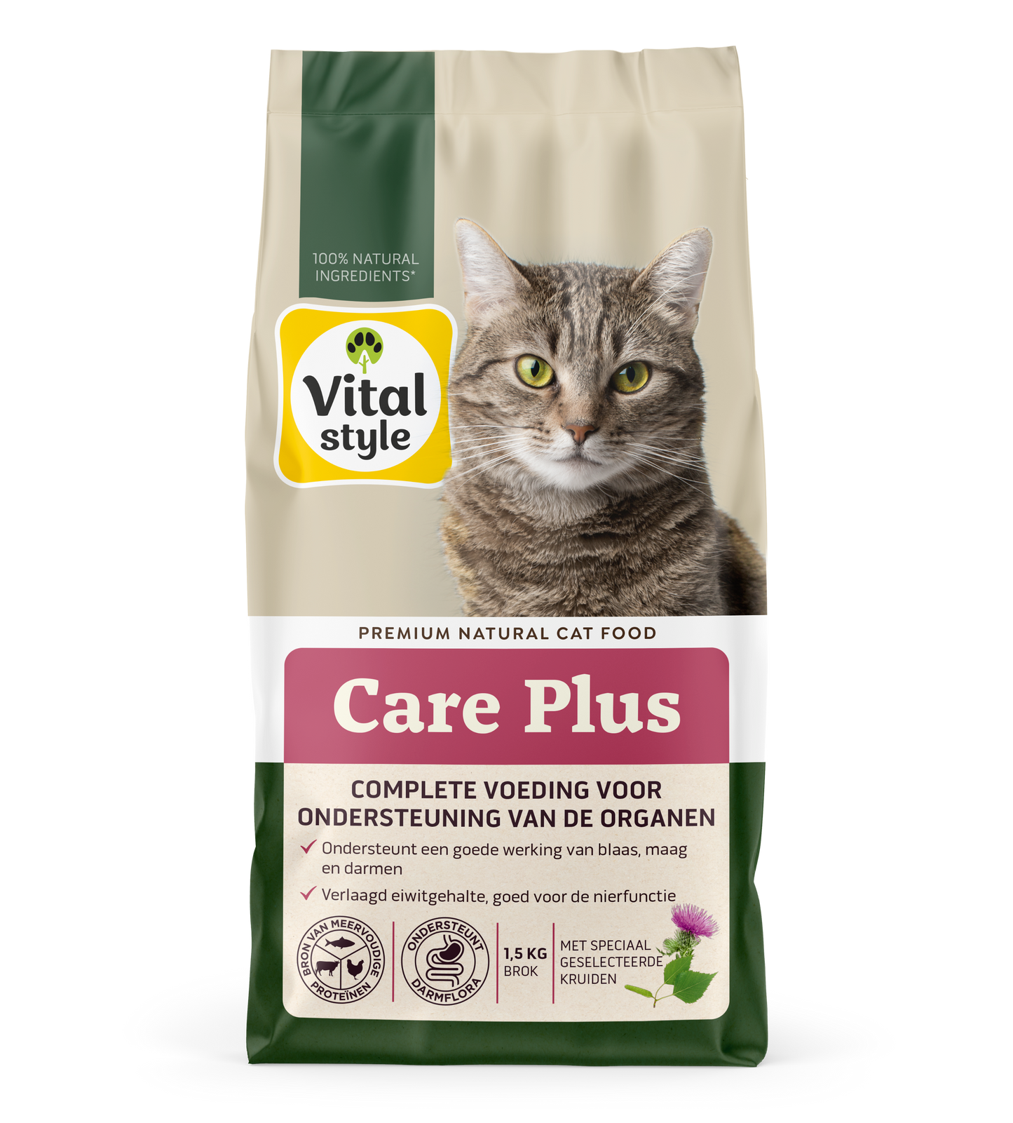 VITALstyle Care Plus – Droog Kattenvoer – 1,5 kg