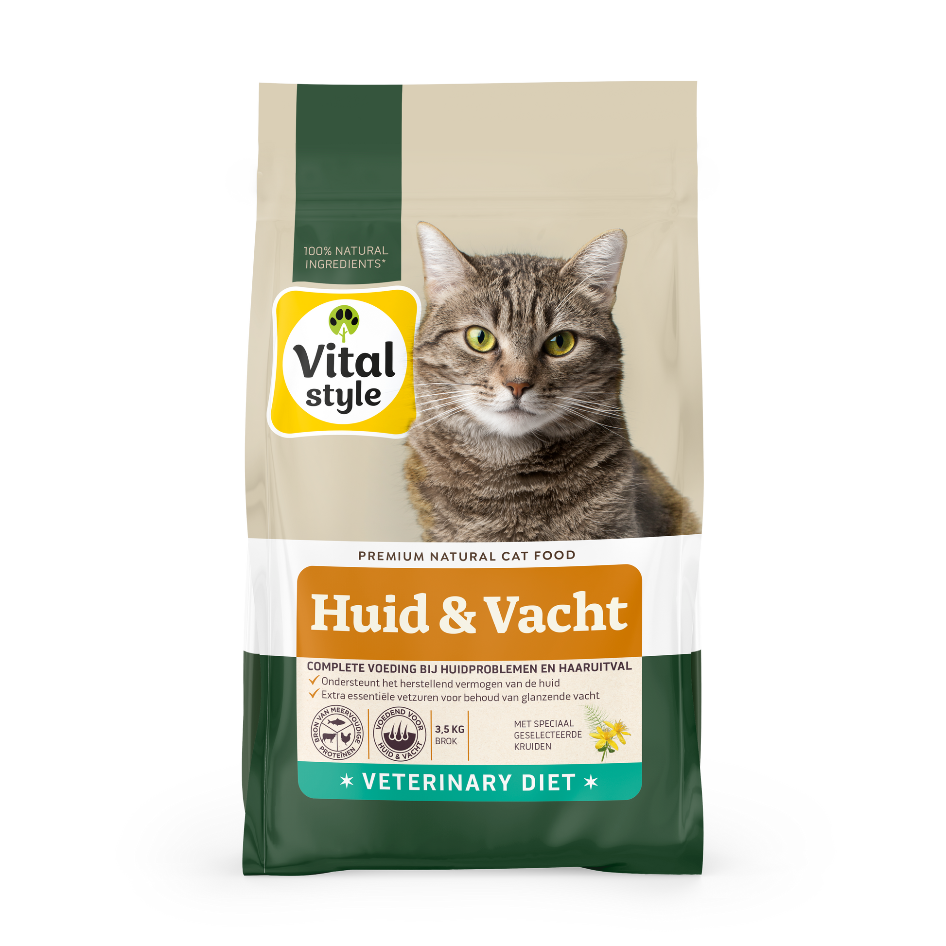 VITALstyle Huid & Vacht – Droog Kattenvoer – 3,5 kg