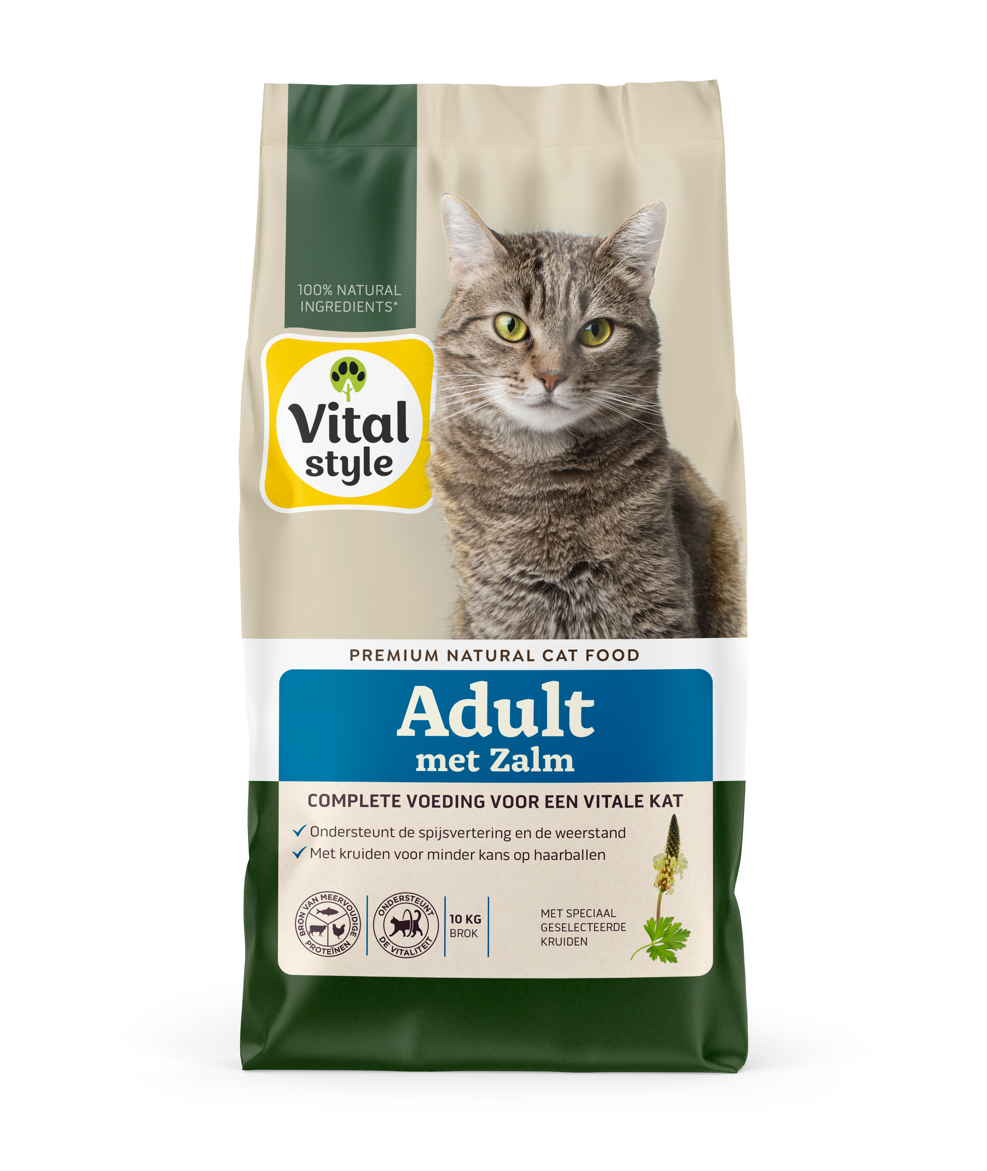 VITALstyle Adult Zalm – Droog Kattenvoer – 10 kg