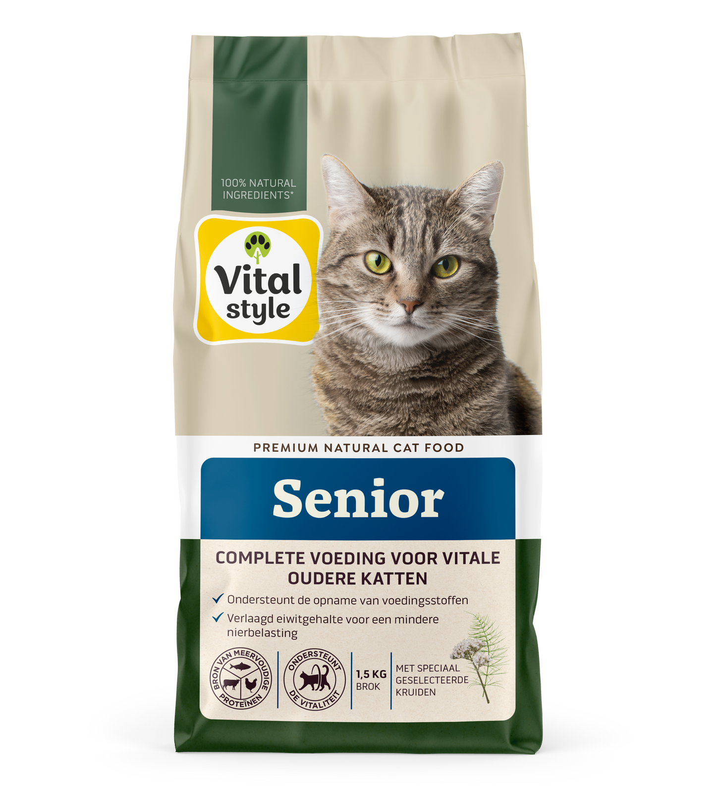 VITALstyle Senior – Droog Kattenvoer – 1,5 kg