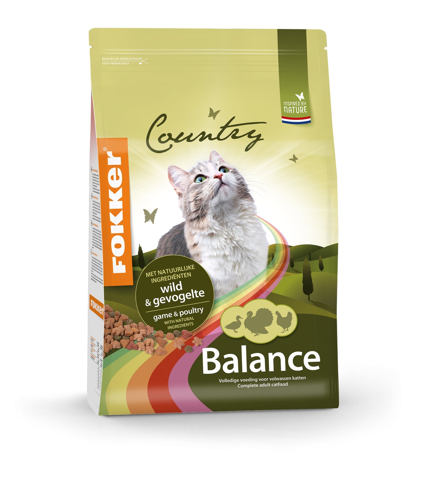 Fokker Country Balance Wild & Gevogelte – Droog Kattenvoer – 2,5 kg