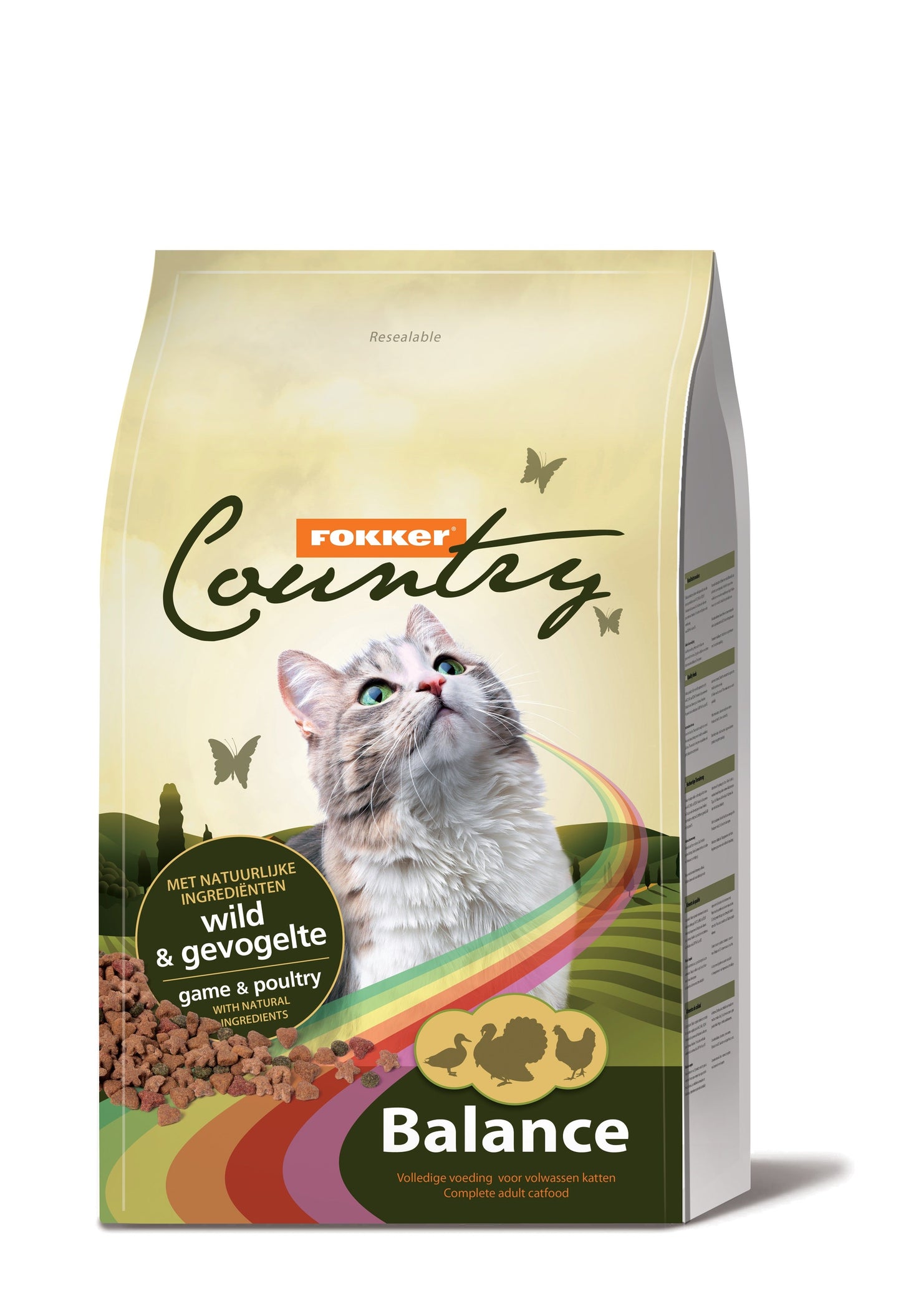 Fokker Country Balance Wild & Gevogelte – Droog Kattenvoer – 10 kg