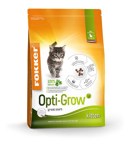 Fokker Opti-grow – Droog Kattenvoer – 2,5 kg