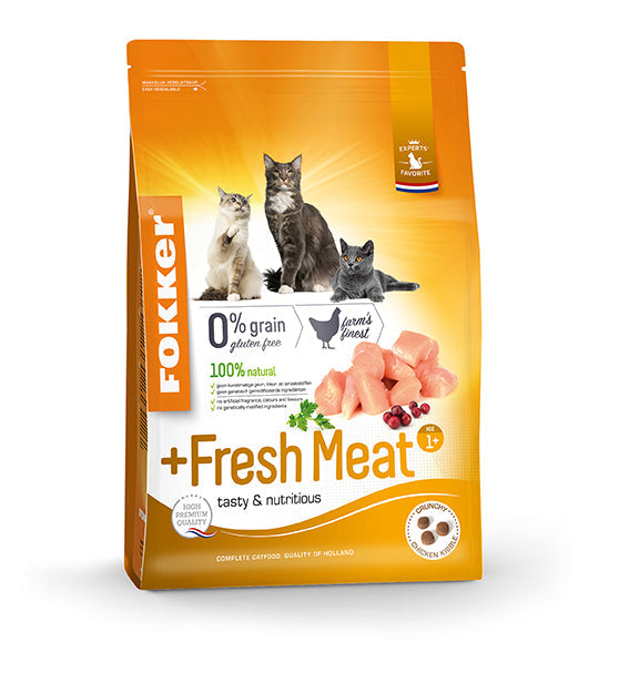 Fokker +Fresh Meat – Droog Kattenvoer – 2,5 kg