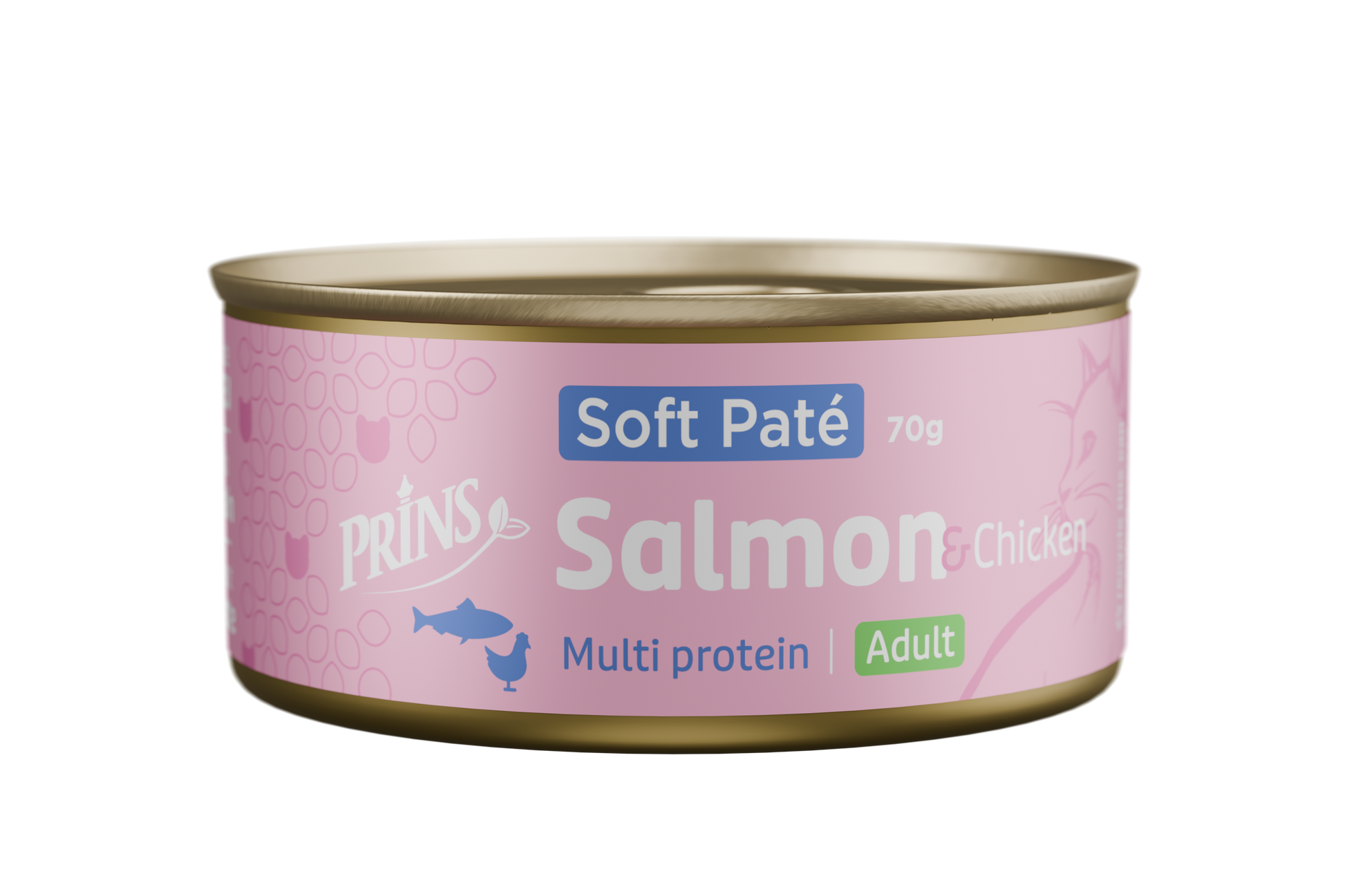 Prins Wet Food Soft Paté Zalm & Kip – Natvoer – 70 g