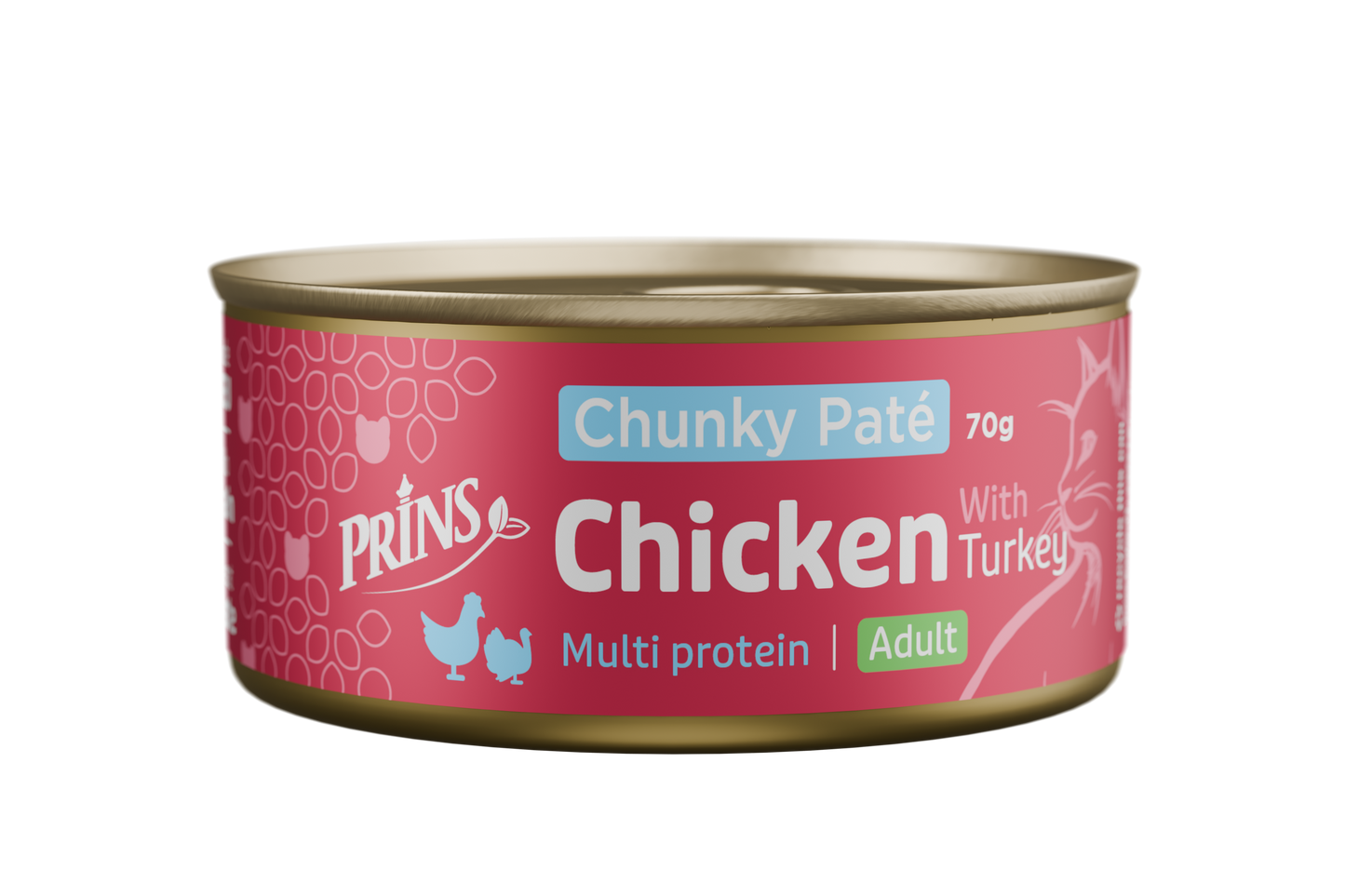 Prins Wet Food Chunky Paté Kip & Kalkoen – Natvoer – 70 g