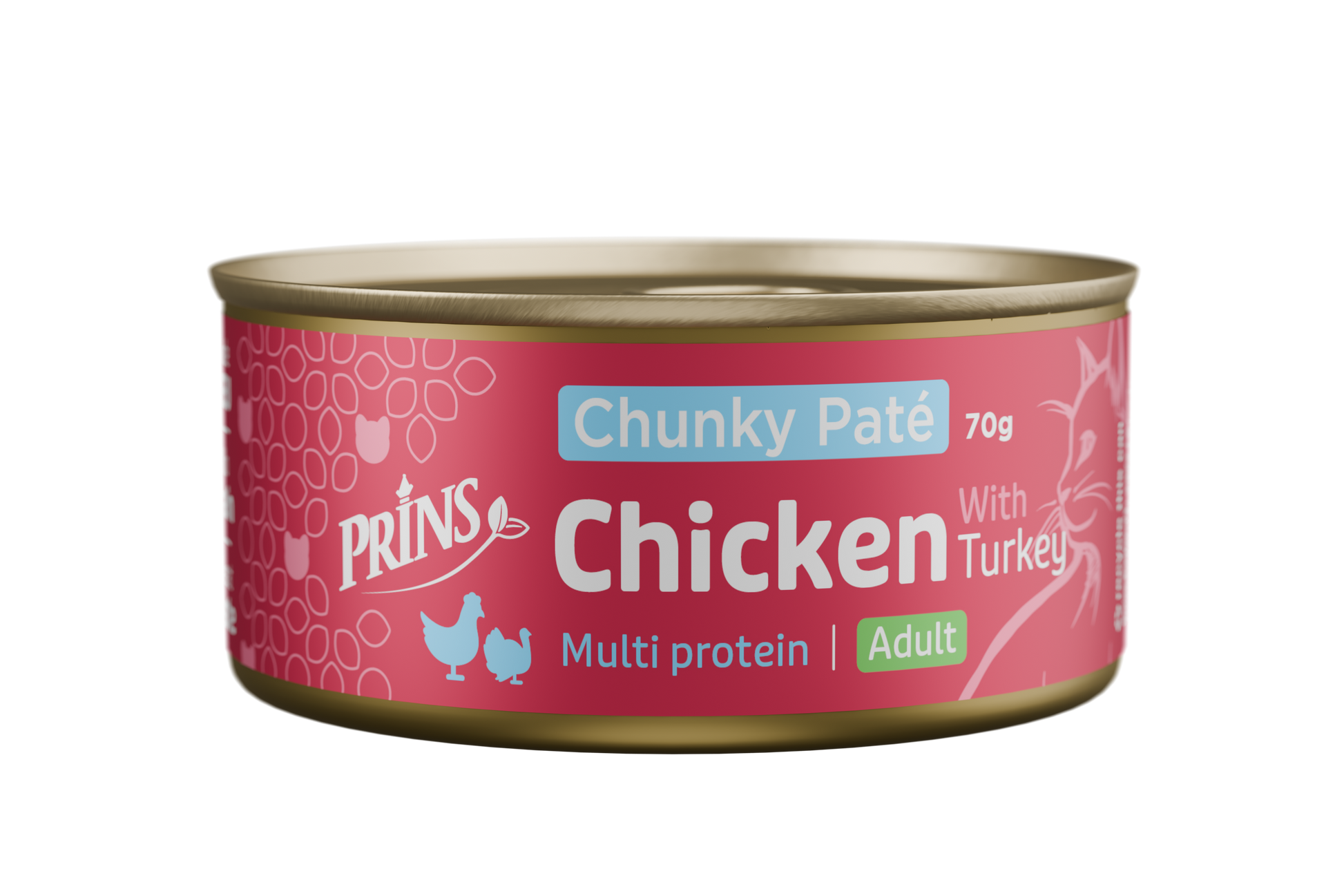 Prins Wet Food Chunky Paté Kip & Kalkoen – Natvoer – 70 g