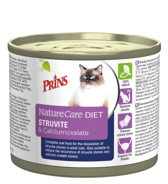 Prins NatureCare Dieet Struvite & Calciumoxalate – Natvoer – 200 g