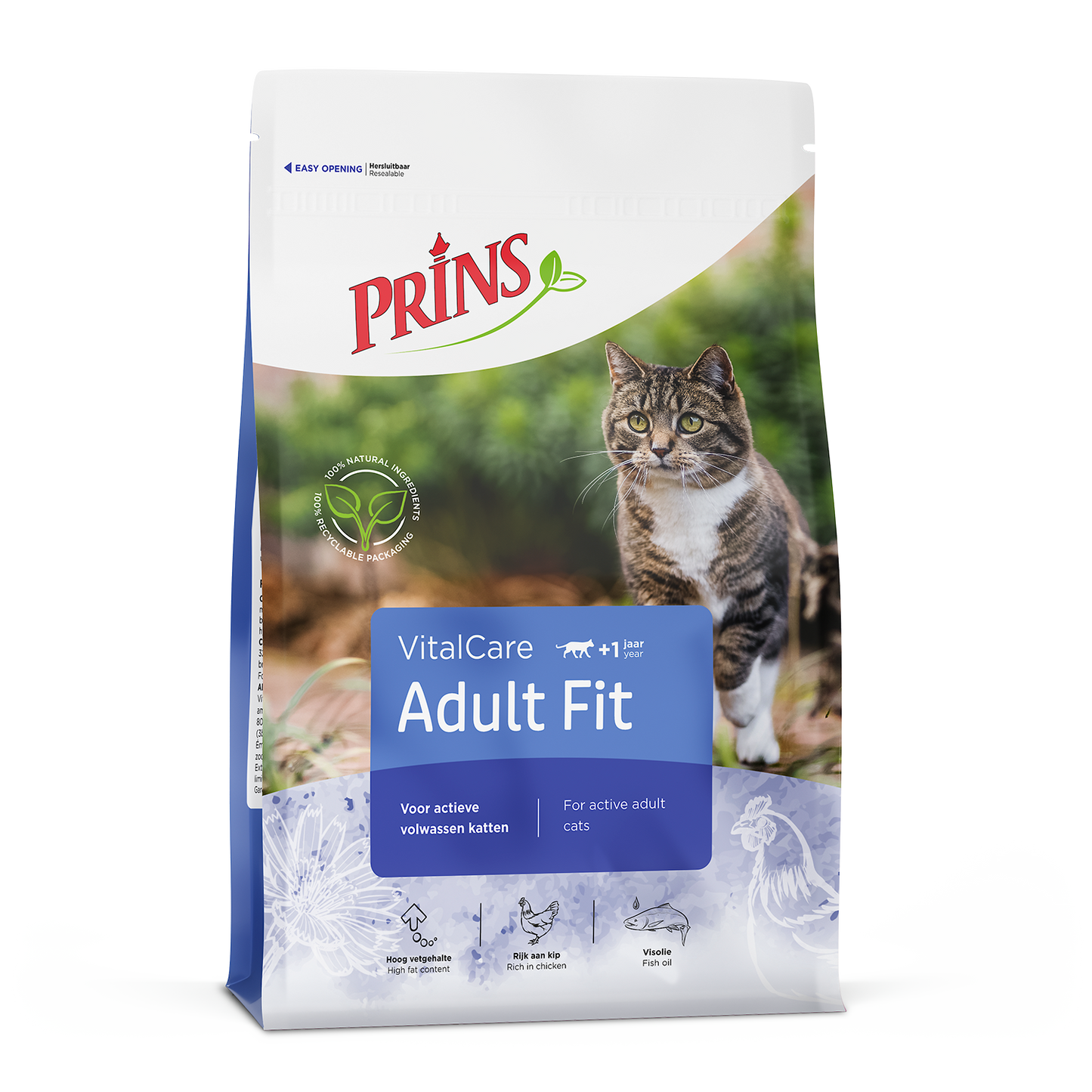 Prins VitalCare voor Volwassen Katten Fit – Droog Kattenvoer – 4 kg