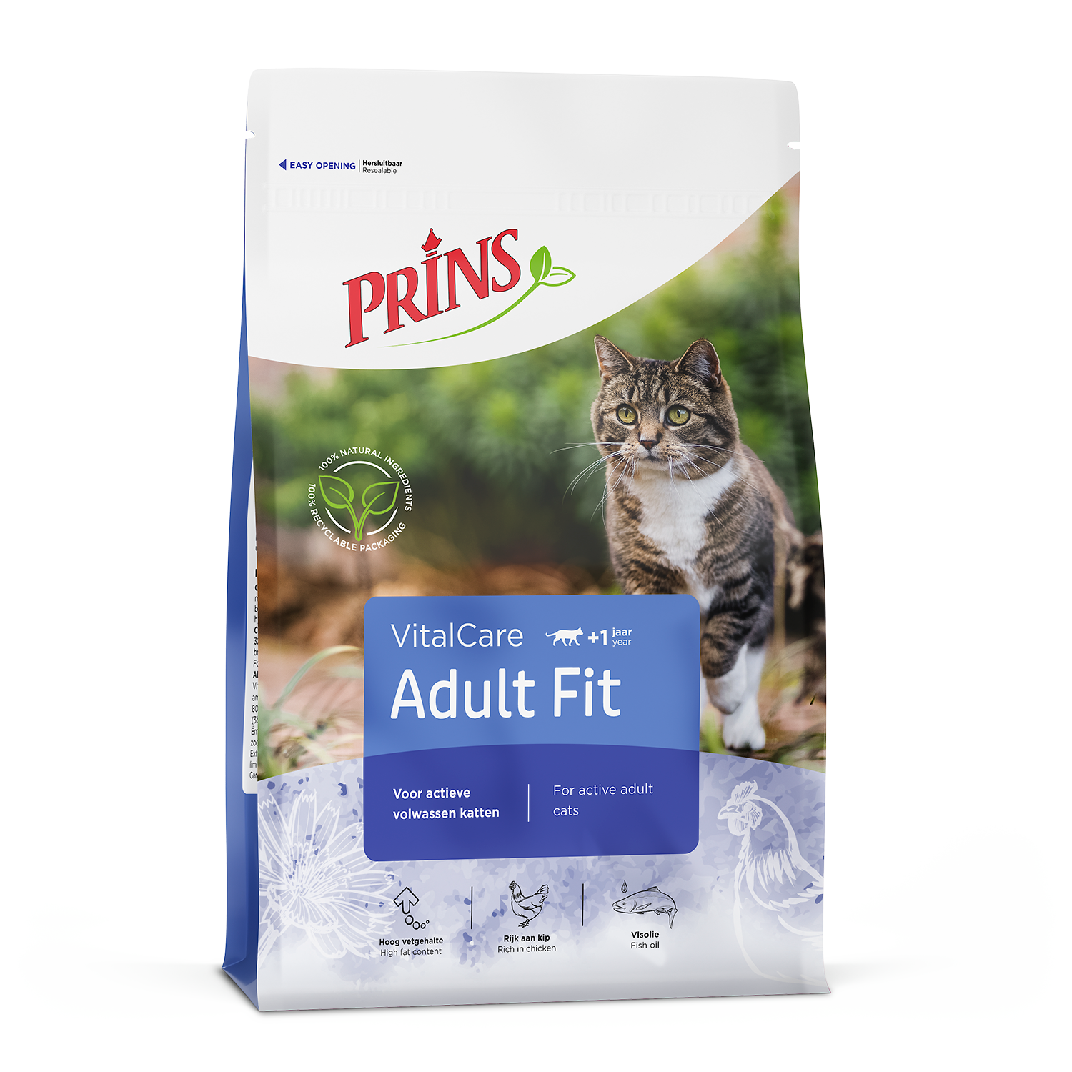 Prins VitalCare voor Volwassen Katten Fit – Droog Kattenvoer – 4 kg