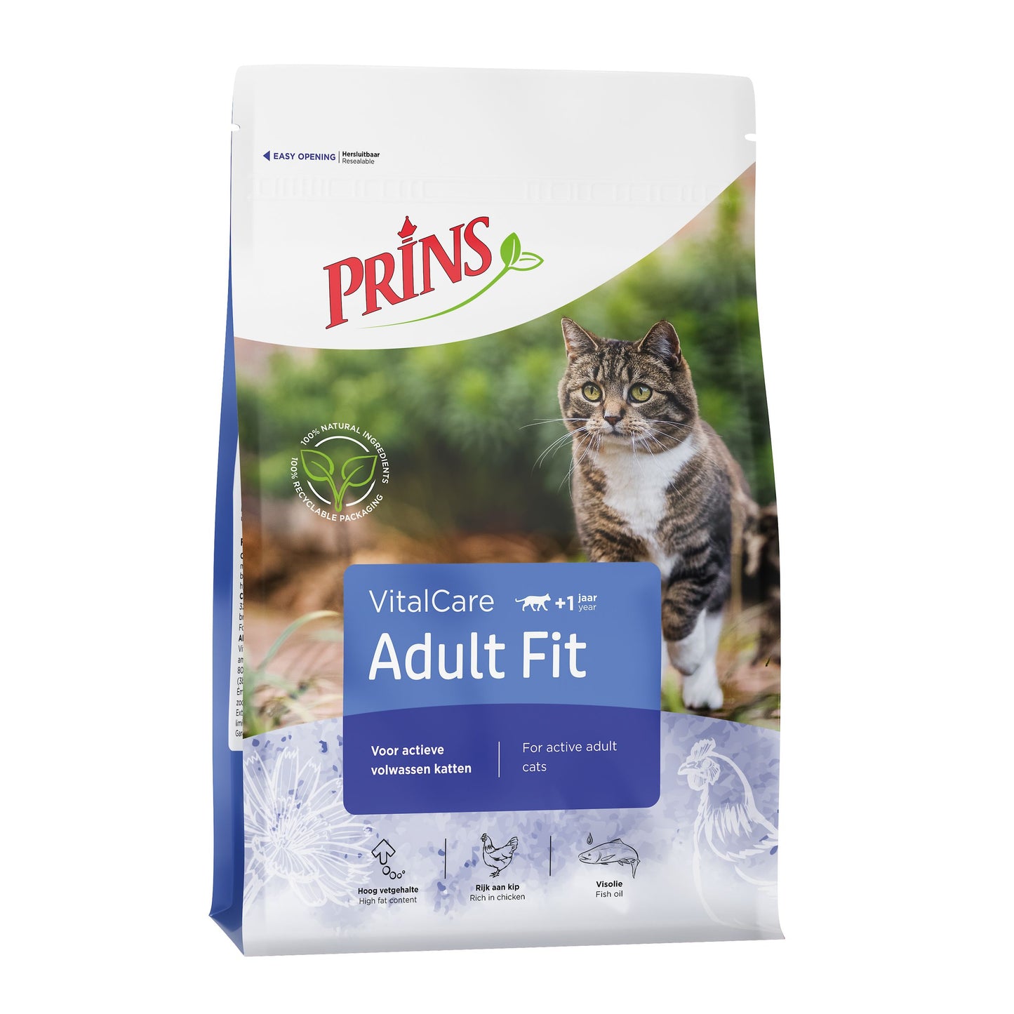 Prins VitalCare voor Volwassen Katten Fit – Droog Kattenvoer – 10 kg