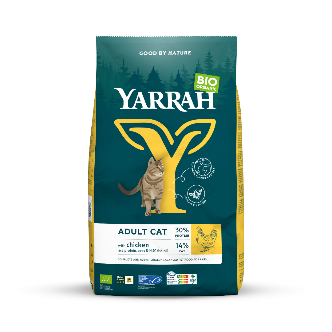 Yarrah Biologisch Kip – Droog Kattenvoer – 10 kg